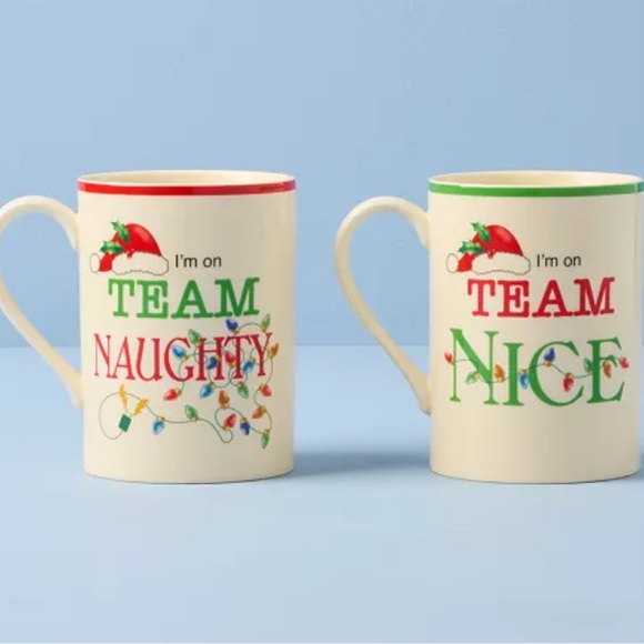 Lenox NIB (R $44) Naughty & Nice Mugs - Picture 2 of 6